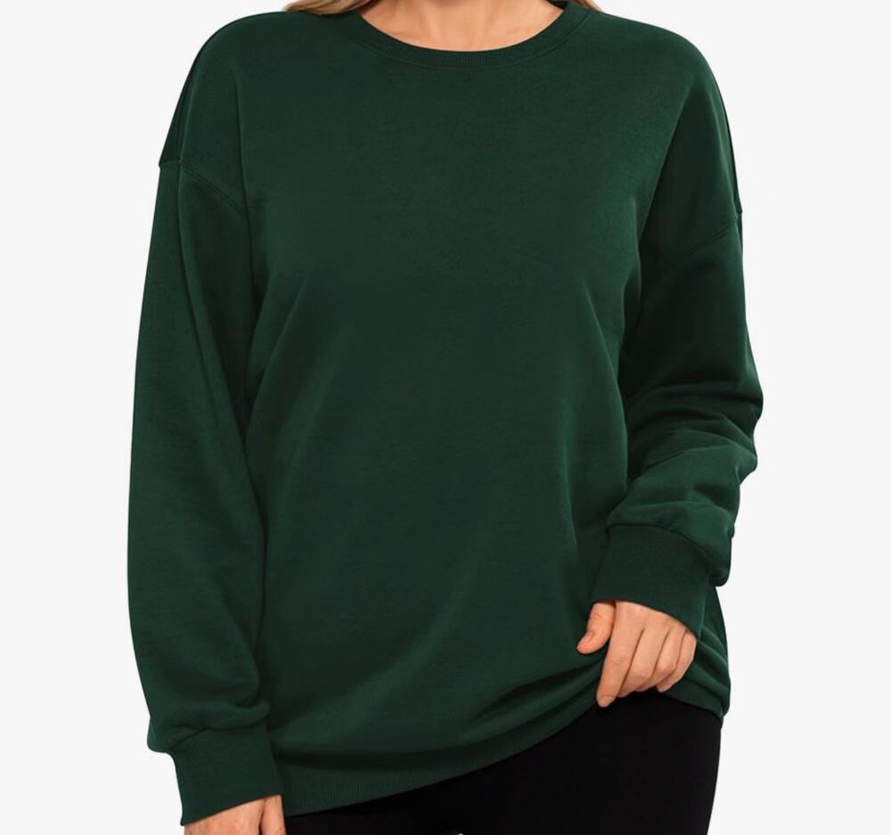 MANGOPOP Womens Pullover Long Sleeve Shirts Crewneck Sweatshirt Size Small